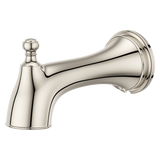 Transitional Round Tub Spout with Diverter in Polished Nickel