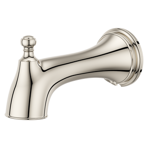 Transitional Round Tub Spout with Diverter in Polished Nickel