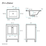 Chateau 24" Bathroom Vanity in Natural Oak