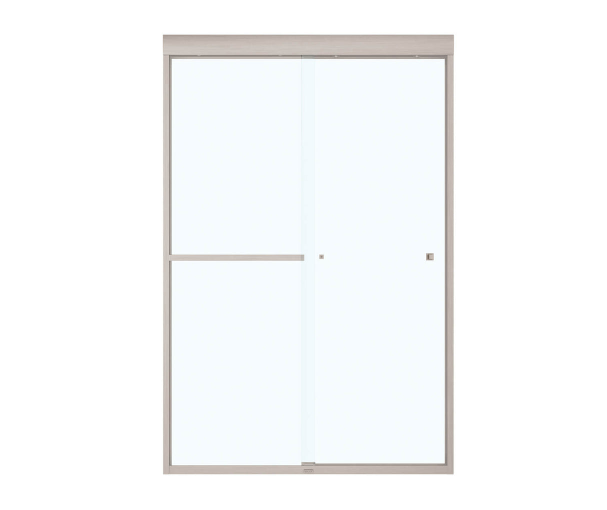 MAAX 135671-900-305-000 Aura 43-47 x 71 in. 8 mm Bypass Shower Door for Alcove Installation with Clear glass in Brushed Nickel