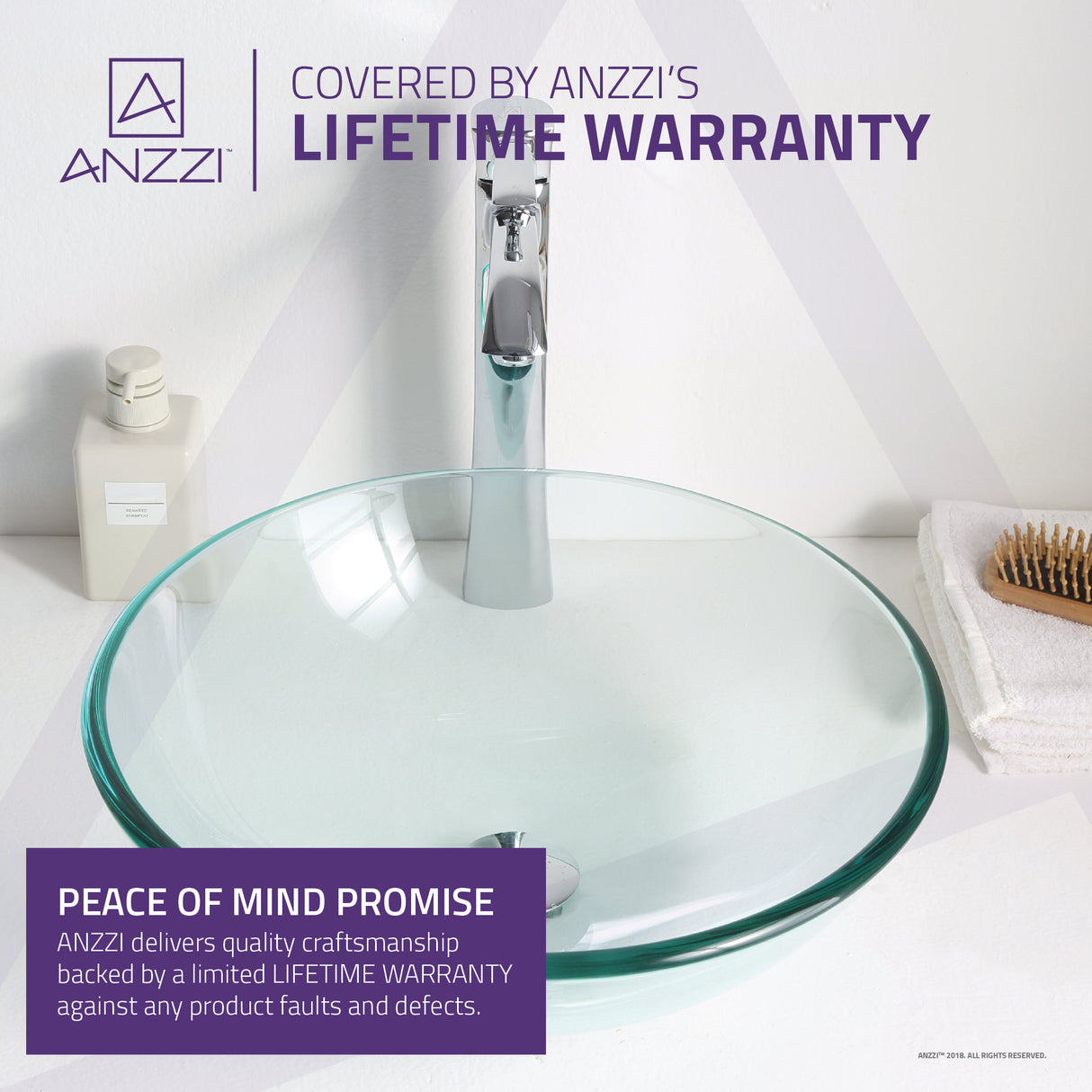 ANZZI LS-AZ087-R Series Vessel Sink in Lustrous Clear