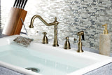 Kingston Brass KB1793PLBS Widespread Kitchen Faucet, Antique Brass
