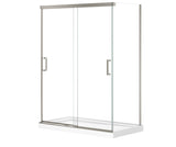 MAAX 136560-900-305-000 Incognito 76 Return Panel for 32 in. Base with Clear glass in Brushed Nickel