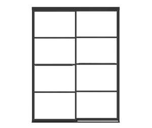 MAAX 135332-972-340-000 Incognito 76 Shaker 56-59 x 76 in. 8mm Bypass Shower Door for Alcove Installation with Shaker glass in Matte Black