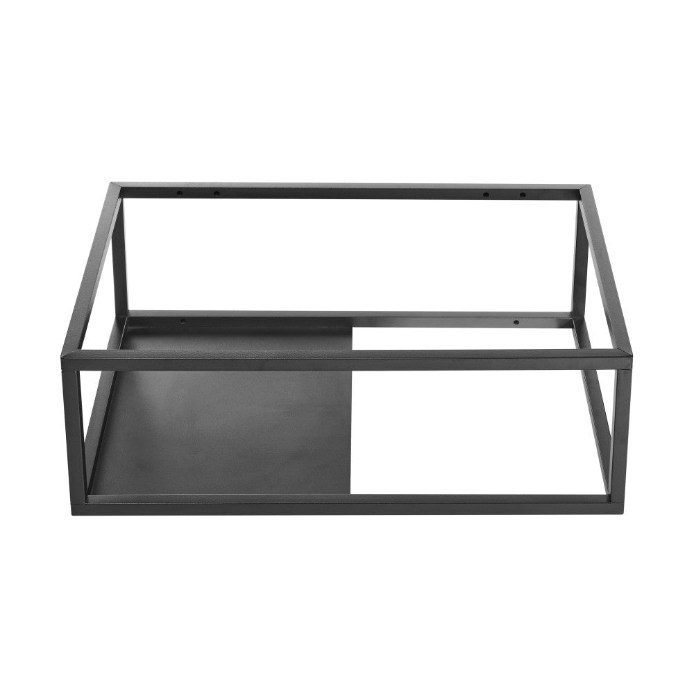 Lisse 24" Rectangle Concrete Wall-Mount Bathroom Sink in Dark Grey