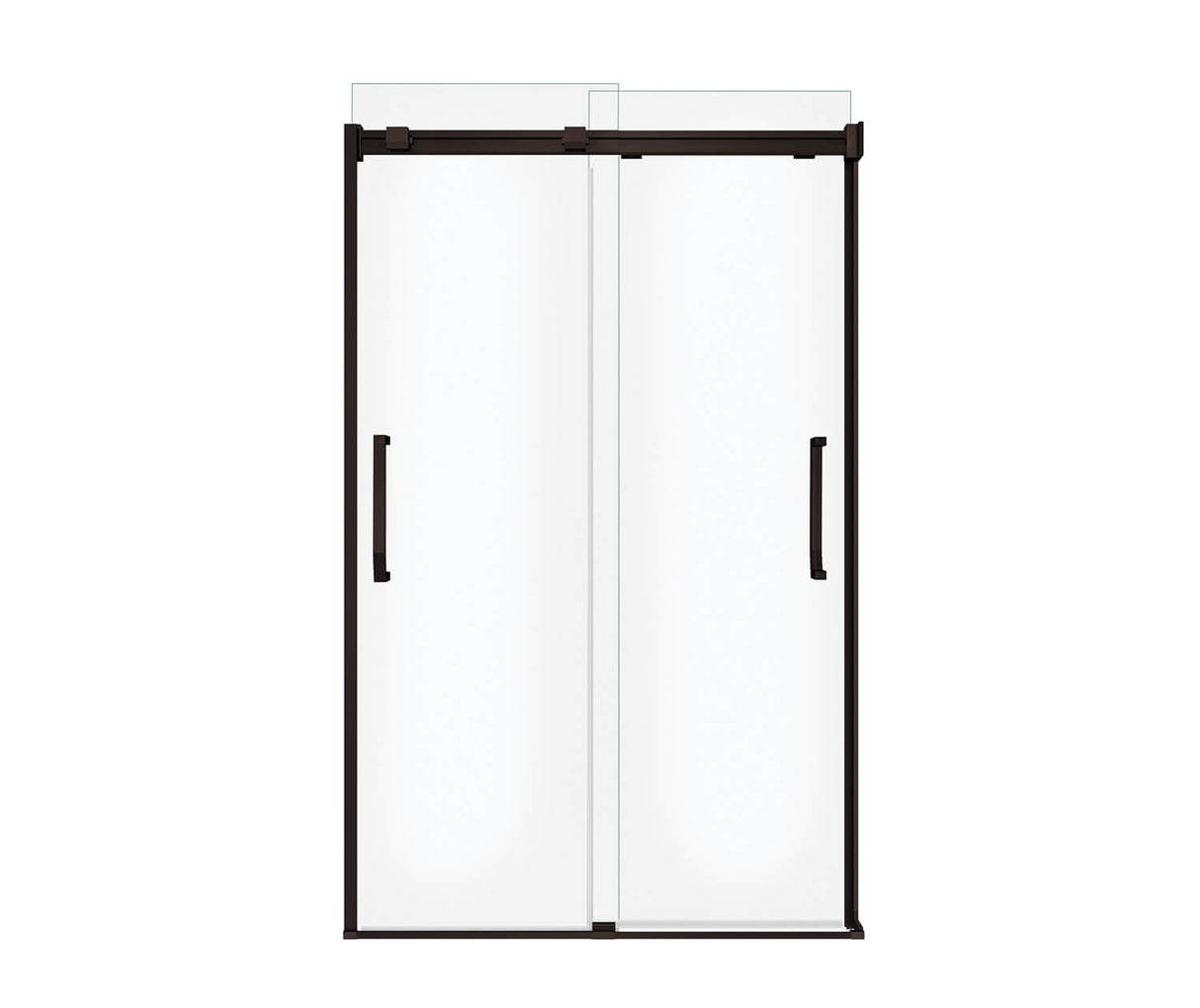 MAAX 138761-900-173-000 Inverto 43-47 x 70 ½-74 in. 8mm Bypass Shower Door for Alcove Installation with Clear glass in Dark Bronze