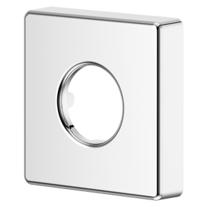 Modern Square Shower Arm Flange in Polished Chrome