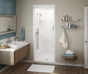MAAX 107006-S-000-001- ALLIA SHR-3636 Acrylic Alcove Center Drain Three-Piece Shower in White