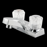 Pfirst Series 2-Handle 4" Centerset Bathroom Faucet with Blade Knobs in Polished Chrome