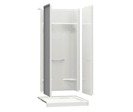 MAAX 145025-000-002-593 KDS 3636 AFR AcrylX Alcove Center Drain Four-Piece Shower in White