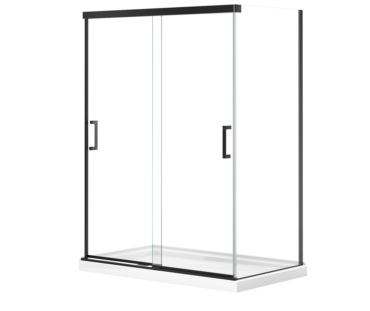 MAAX 136561-900-340-000 Incognito 76 Return Panel for 36 in. Base with Clear glass in Matte Black