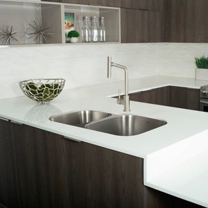 DAX Stainless Steel 40/60 Double Bowl Undermount Kitchen Sink, Brushed Stainless Steel DAX-3120R