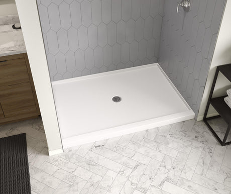 MAAX 106764-000-002-000 Icon 6042 AcrylX Alcove Shower Base with Center Drain in White