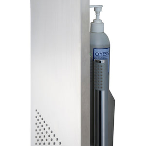 DAX Stainless Steel Shower Panel Pressure with Balance Valve and Body Jets Hand Shower, Brushed Stainless Steel DAX-211-BN