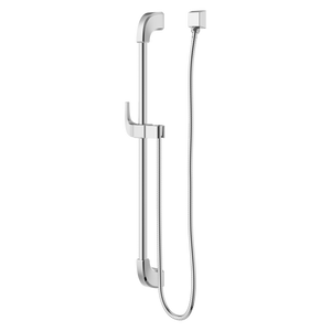 Transitional Square 30 in. Slide Bar with 60 in. Hose in Polished Chrome