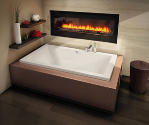 MAAX 102785-000-001-000 Aiiki 7242 Acrylic Drop-in Center Drain Bathtub in White
