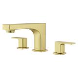 Pfirst Modern Roman Tub Faucet in Brushed Gold