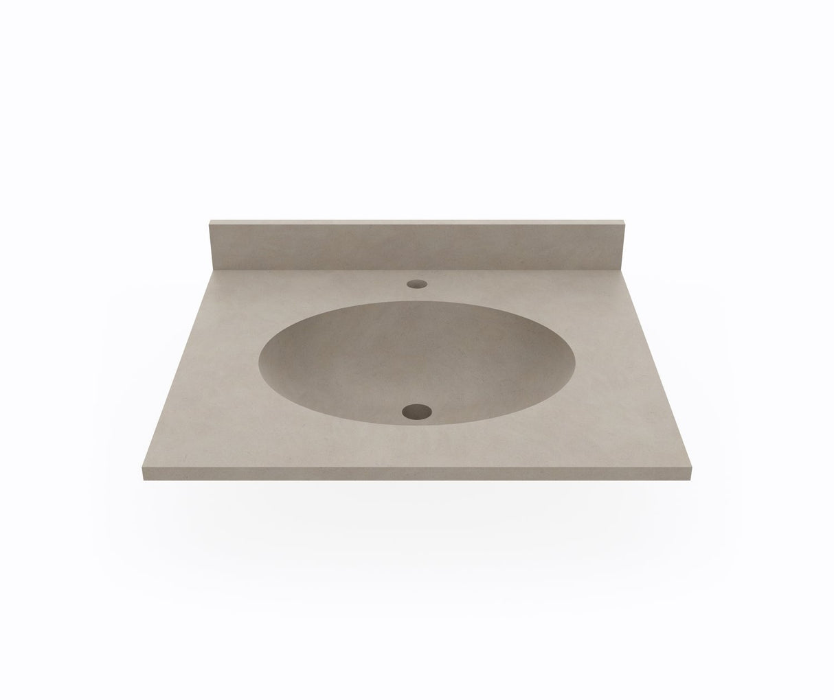 Swanstone VT1B1931 Ellipse 19 x 31 Single Bowl Vanity Top in Limestone VT01931.218