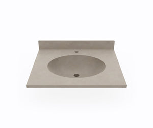Swanstone VT1B1931 Ellipse 19 x 31 Single Bowl Vanity Top in Limestone VT01931.218