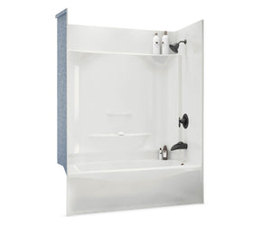 MAAX 145013-000-002-594 KDTS 3260 AFR AcrylX Alcove Left-Hand Drain Four-Piece Tub Shower in White