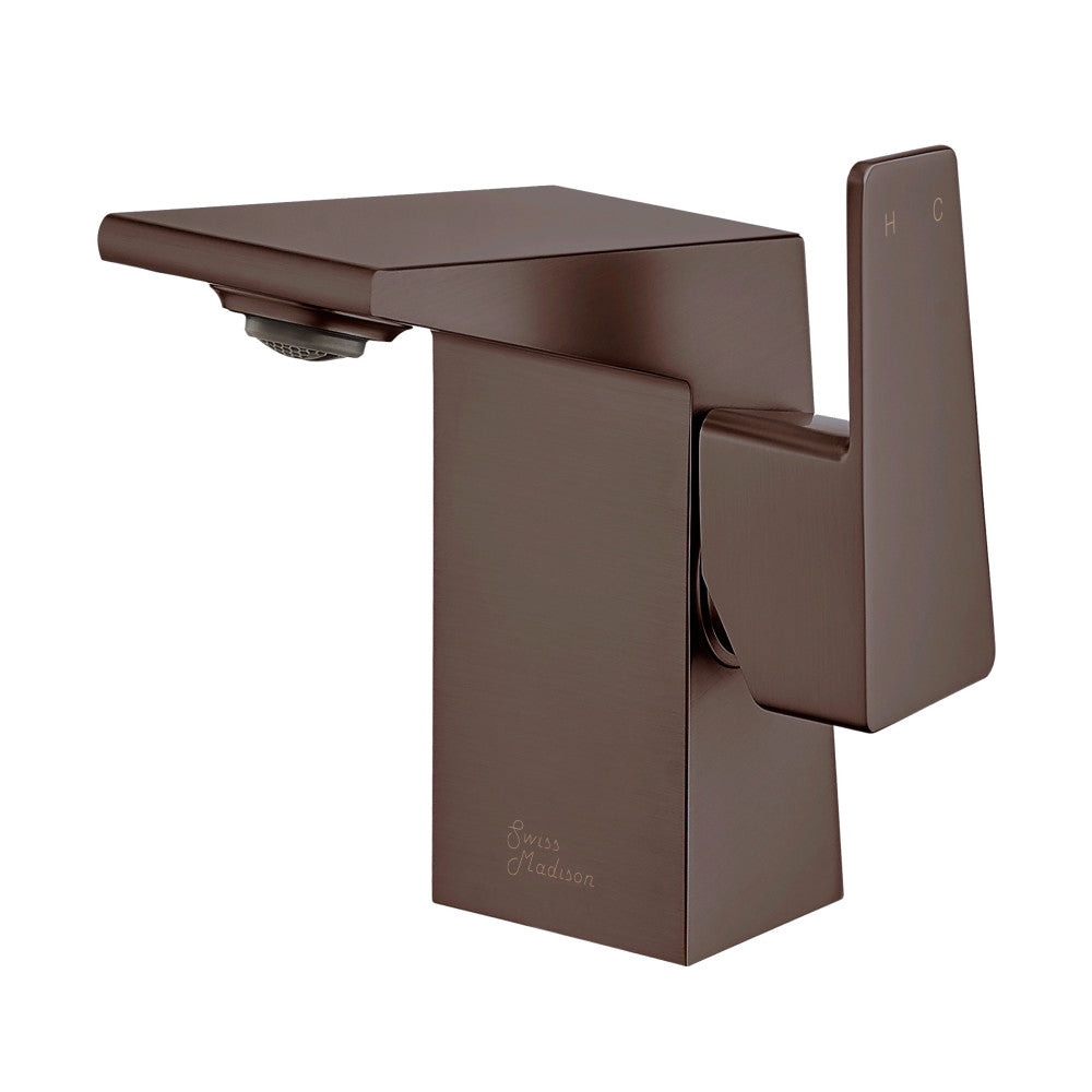 Carre Single Hole, Single-Handle, Bathroom Faucet in Oil Rubbed Bronze