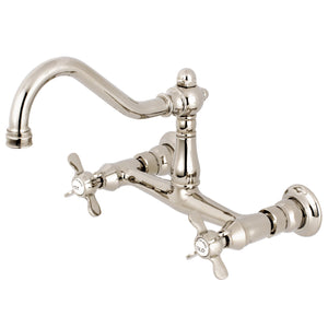 Kingston Brass KS3246BEX Essex Wall Mount Bathroom Faucet, Polished Nickel
