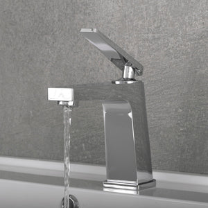 DAX Brass Single Handle Bathroom Faucet, Chrome DAX-9802