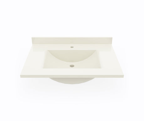 Swanstone CV1B2231 Contour 22 x 31 Single Bowl Vanity Top in Bone CV02231.037