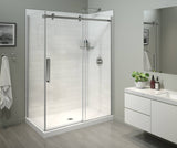 MAAX 134955-900-084-000 Halo Pro 60 x 36 x 78 3/4 in Sliding Shower Door for Corner Installation with Clear glass in Chrome