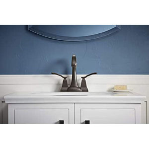 KOHLER Ridgeport 4in Centerset Bathroom Faucet - Matte Black REC30997-4D-BL