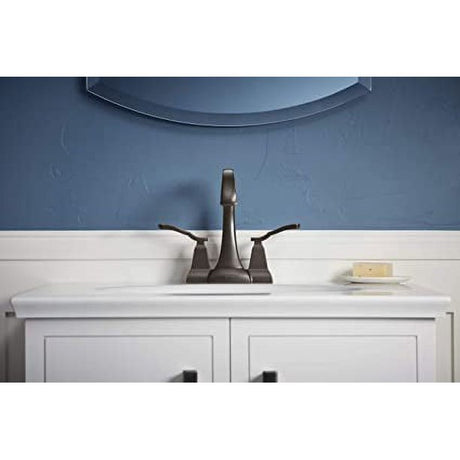 KOHLER Ridgeport 4in Centerset Bathroom Faucet - Matte Black REC30997-4D-BL