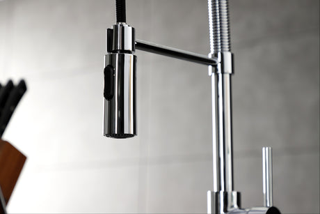 Gourmetier LS8771DL Concord Single-Handle Pre-Rinse Kitchen Faucet, Polished Chrome