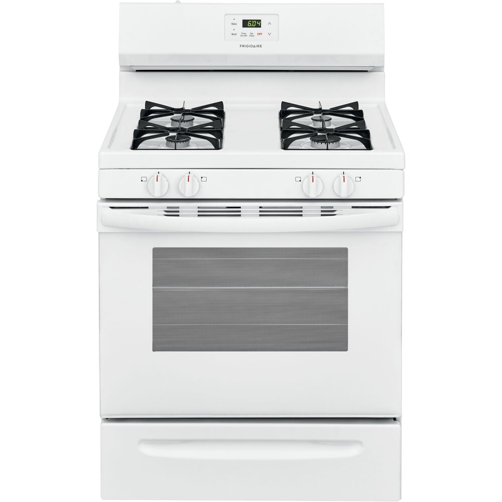 Frigidaire FCRG3015AW 30" Gas Freestanding Range, Manual Clean, 5CF Oven