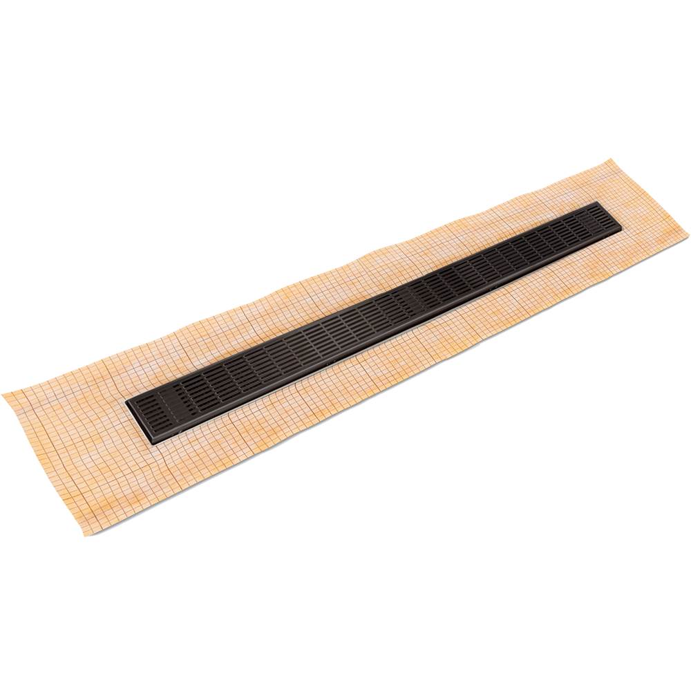 Infinity Drain FCSIG 6524  24" FCS Series Complete Kit with 2 1/2" Perforated Slotted Grate