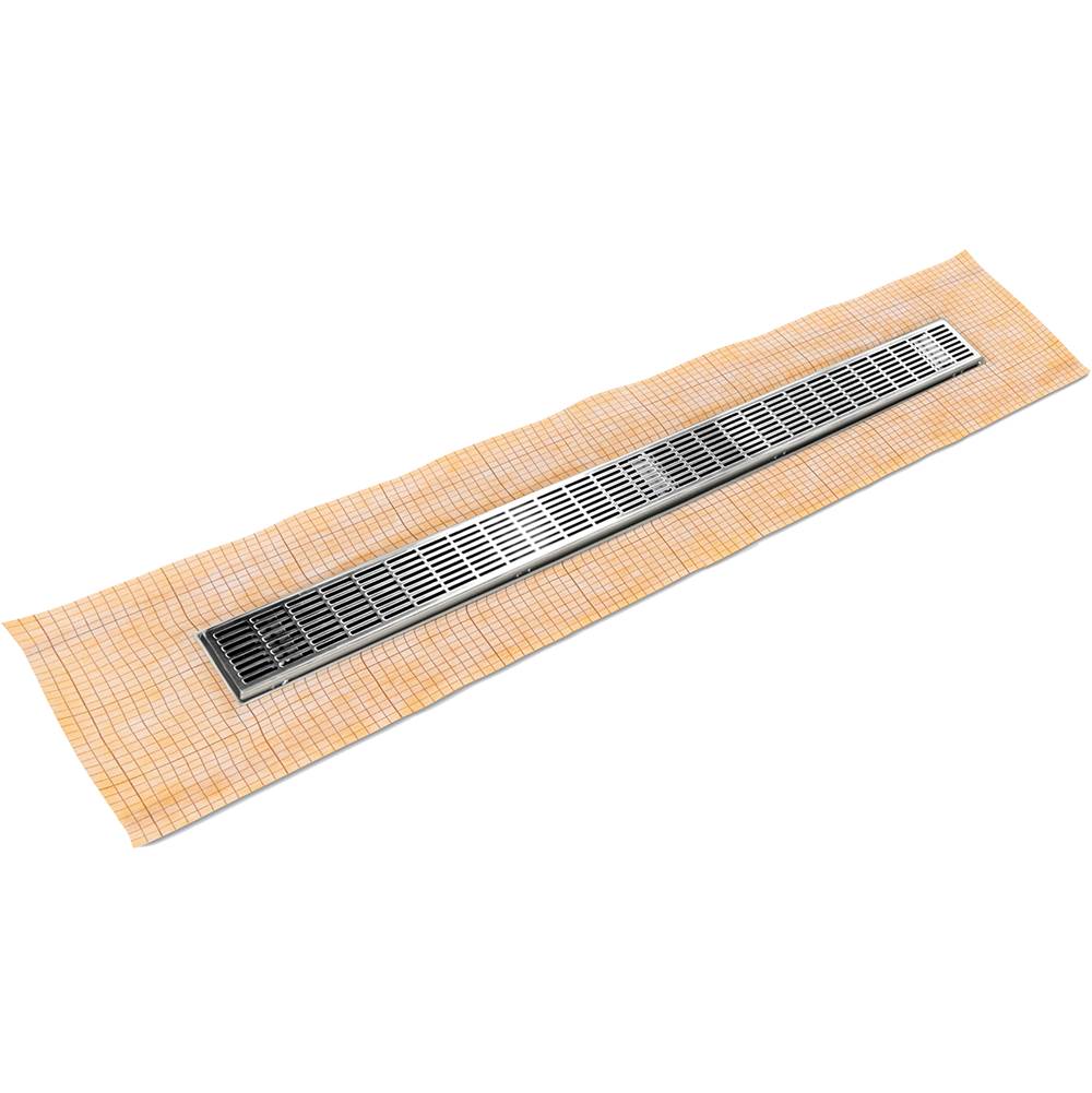 Infinity Drain FCSIG 6524  24" FCS Series Complete Kit with 2 1/2" Perforated Slotted Grate