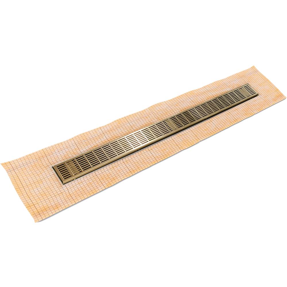 Infinity Drain FCSIG 6548  48" FCS Series Complete Kit with 2 1/2" Perforated Slotted Grate