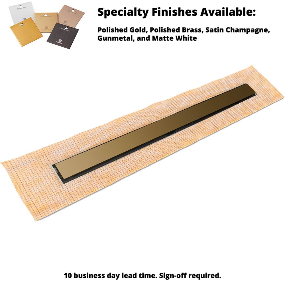 Infinity Drain FCSSG 6548  48" FCS Series Complete Kit with 2 1/2" Solid Grate