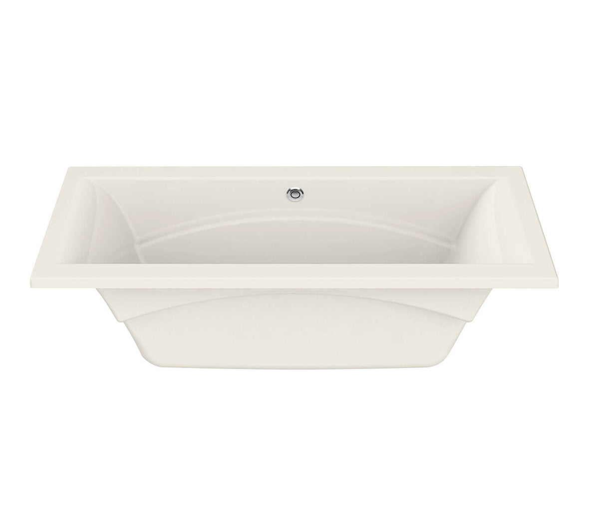 MAAX 101275-000-007 Optik 7242 Acrylic Undermount Center Drain Bathtub in Biscuit