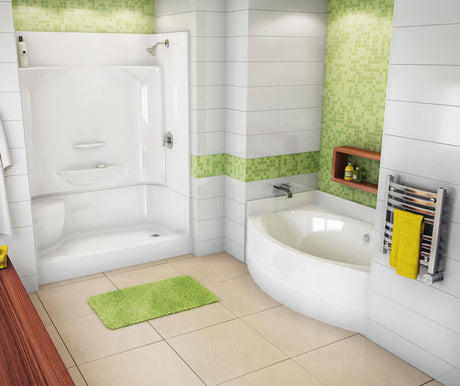 MAAX 140112-003-002-000 VO6042 5 FT AcrylX Alcove Center Drain Whirlpool Bathtub in White