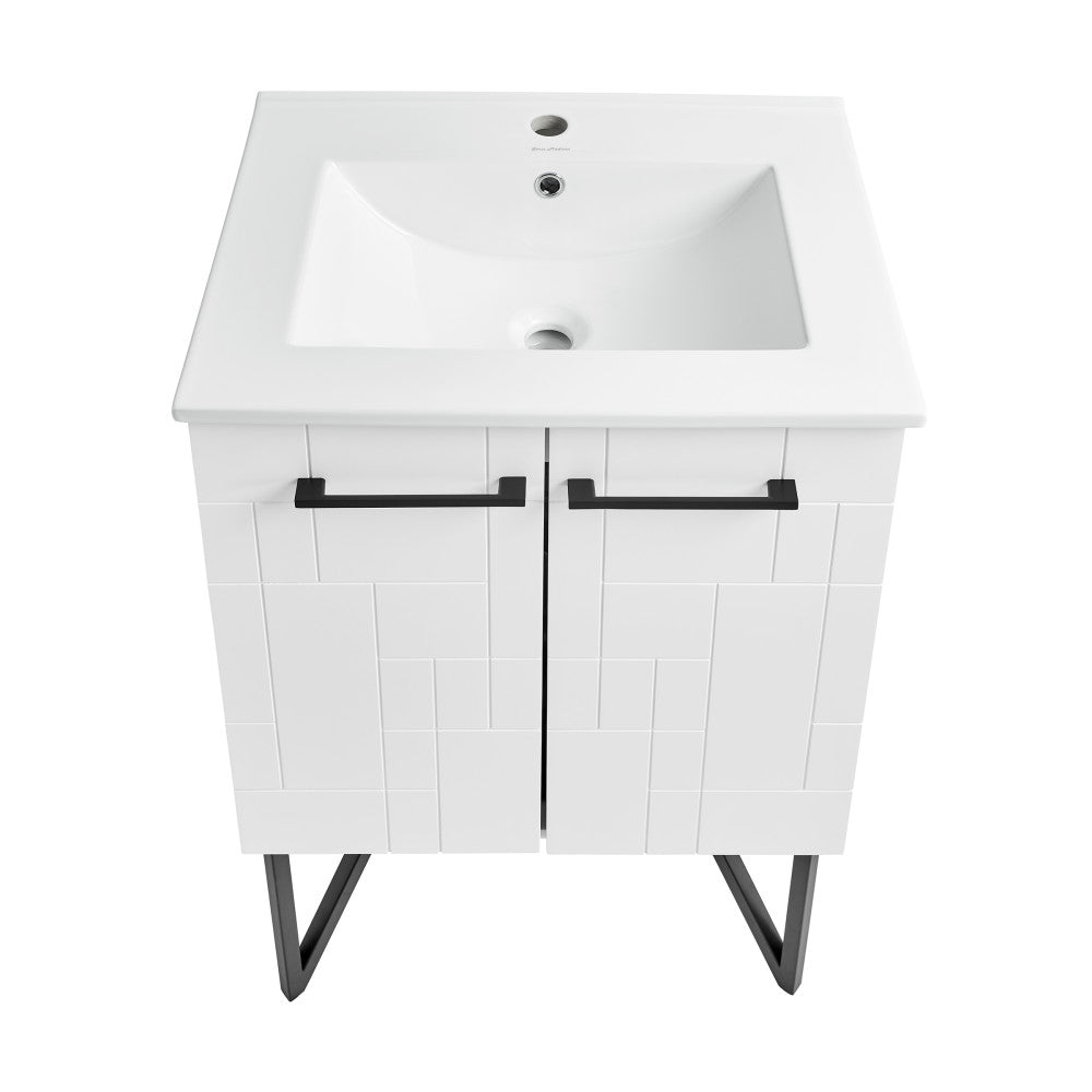 Annecy 24" Bathroom Vanity in Mondrian White