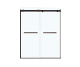 MAAX 136272-900-173-000 Duel 56-58 ½ x 70 ½-74 in. 8mm Bypass Shower Door for Alcove Installation with Clear glass in Dark Bronze