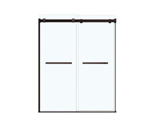 MAAX 136272-900-173-000 Duel 56-58 ½ x 70 ½-74 in. 8mm Bypass Shower Door for Alcove Installation with Clear glass in Dark Bronze