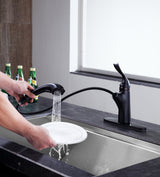 ANZZI KF-AZ206ORB Navona Single-Handle Pull-Out Sprayer Kitchen Faucet in Oil Rubbed Bronze