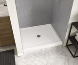 MAAX 106751-000-002-000 Icon 4236 AcrylX Alcove Shower Base with Center Drain in White