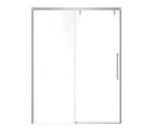 MAAX 135324-900-282-000 Uptown 56-59 x 76 in. 8 mm Sliding Shower Door for Alcove Installation with Clear glass in Chrome & White Marble