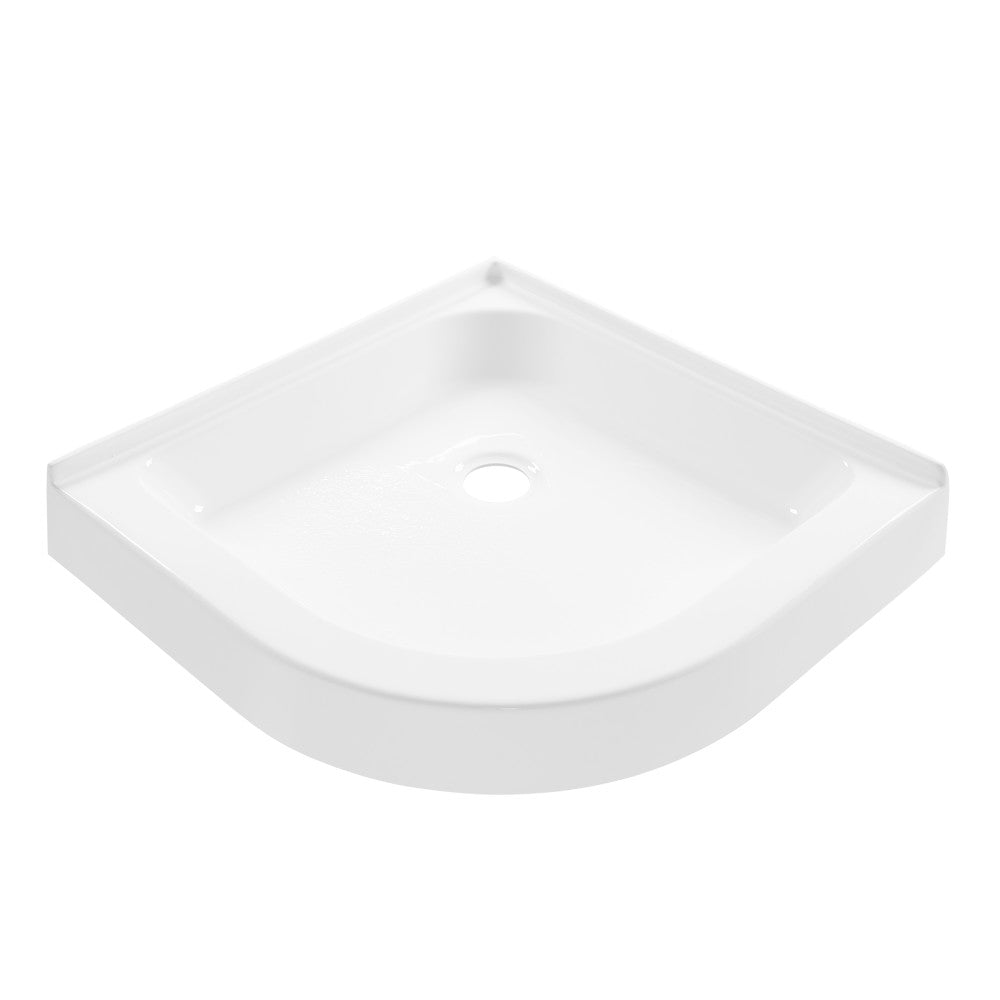 Voltaire 32 x 32 Acrylic White, Single-Threshold, Center Drain, Neo-angle Shower Base