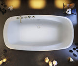 MAAX 101318-000-001-100 Eterne 7242 Acrylic Drop-in Center Drain Bathtub in White