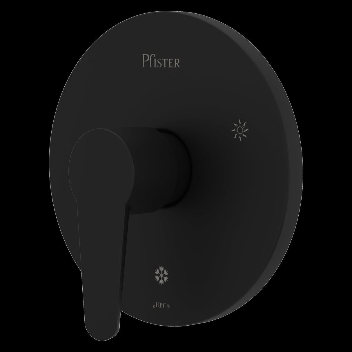 Pfirst Modern Valve, Trim Only in Matte Black