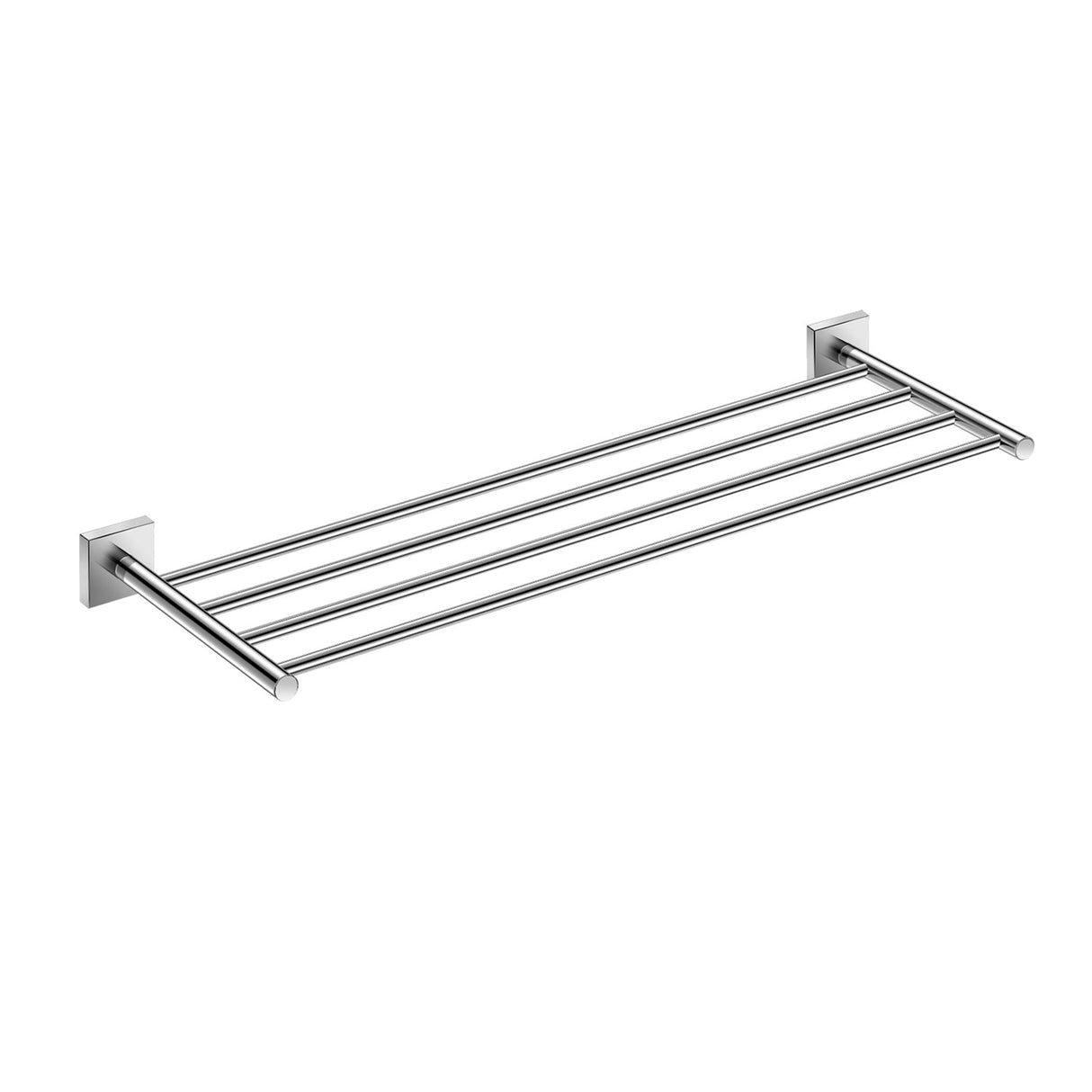 DAX Milan Brass Towel Rack with Shelf Wall Mount, Brushed Nickel DAX-GDC160168-BN