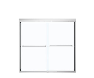 MAAX 135661-900-084-000 Aura 55-59 x 57 in. 6 mm Sliding Tub Door for Alcove Installation with Clear glass in Chrome